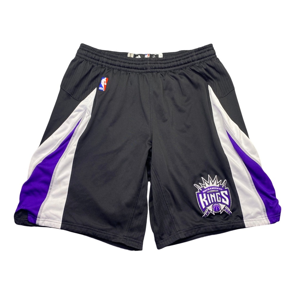 Adidas NBA Sacramento Kings Basketball Shorts Black Purple Mens XL F14NAP936SKI